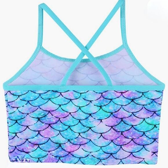 NWT Girls Swimsuit SPF UPF 50+ UV 3PCS Zip Up Rash Guard Swimwear & Tankini - Picture 5 of 5